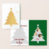 Three Cats Photos, Personalized Christmas Folie Kaarten (Display)