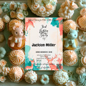 Three Cheers 3rd Birthday Fox, Uil en Herten Kaart