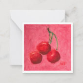 Three Cherries Notitiekaartje (Voorkant)