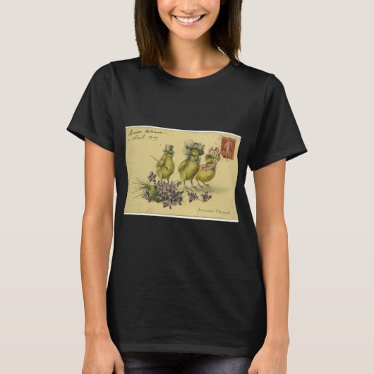 Three Chicks, Parijs Frankrijk T-shirt (Voorkant)