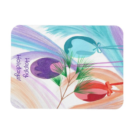 Three Christmas Balls Holiday flexible magnets Magneet (Horizontaal)