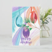 Three Christmas Balls Holiday greeting cards Feestdagenkaart (Staand voorkant)