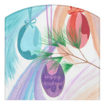 Three Christmas Balls Holiday room signs