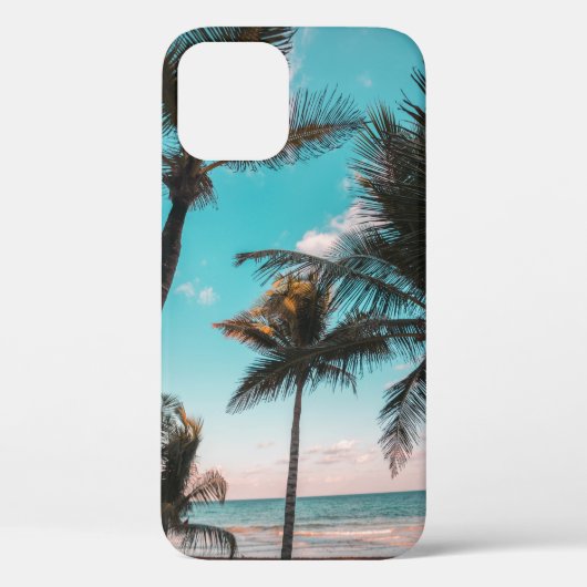 Three coconut trees on seashore Case-Mate iPhone case (Achterkant)