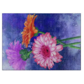 Three Color Gerberas Cutting Board Snijplank (Voorkant)