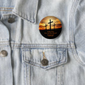 Three Crosses Christelijke Kerk Knop Ronde Button 5,7 Cm (In situ)