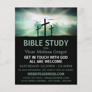 Three Crosses, Christian Bible Class Advertising Flyer