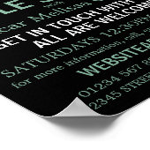 Three Crosses, Christian Bible Class Advertising Poster (Hoek)