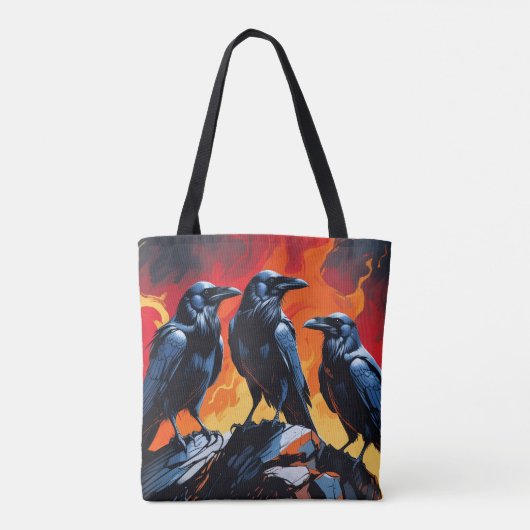 Three Crows Tote Bag (Achterkant)