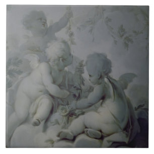Three Cupids, c.1775 Tegeltje