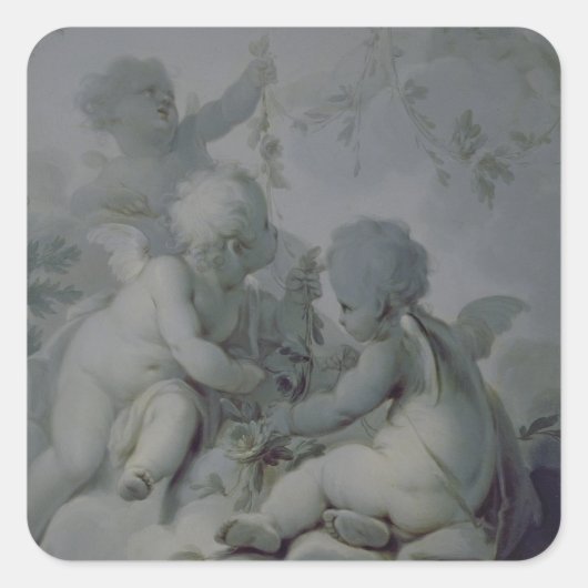 Three Cupids, c.1775 Vierkante Sticker (Voorkant)
