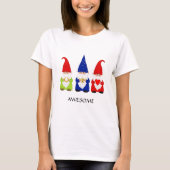 Three Cute Gnomes T-Shirt (Voorkant)