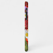 three cute green Budgies with cloroful flower iPhone Hoesje (Linkerkant)