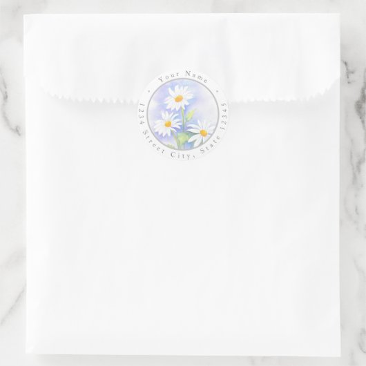 "Three Daisies" Waterverf Labels (Tas)
