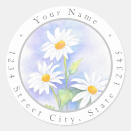"Three Daisies" Waterverf Labels