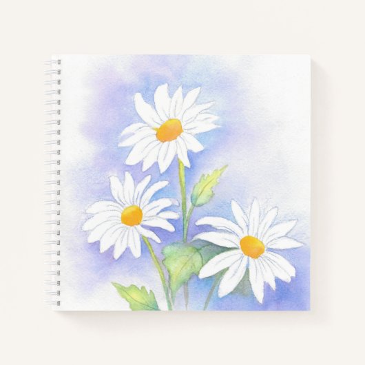 "Three Daisies" Waterverf Notitieboek (Voorkant)