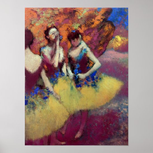 Three Dancers in Yellow Skirts by Degas Poster (Voorkant)