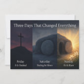 Three Days That Changed Everything Easter Card Feestdagenkaart (Voorkant)