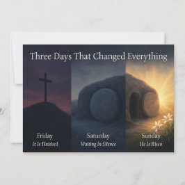 Three Days That Changed Everything Easter Card Feestdagenkaart