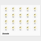 Three & Digging it bouw 3e verjaardagsfeestje Ronde Sticker (Vel)