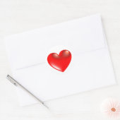 Three Dimensional Style Heart Symbol Red Ronde Sticker (Envelop)