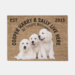 Three Dogs gepersonaliseerd Hondenliefhebber Deurmat