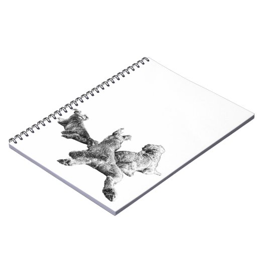 Three Dogs Notebook – Peaceful Back View Portrait Notitieboek (Linkerzijde)