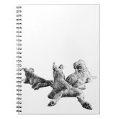 Three Dogs Notebook – Peaceful Back View Portrait Notitieboek (Voorkant)