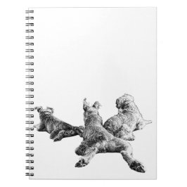 Three Dogs Notebook – Peaceful Back View Portrait Notitieboek