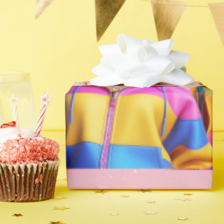 three doll wrapping paper cadeaupapier