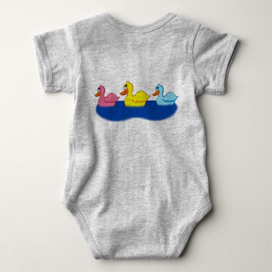 Three Ducks Baby Bodysuit (Achterkant)