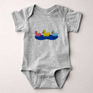 Three Ducks Baby Bodysuit