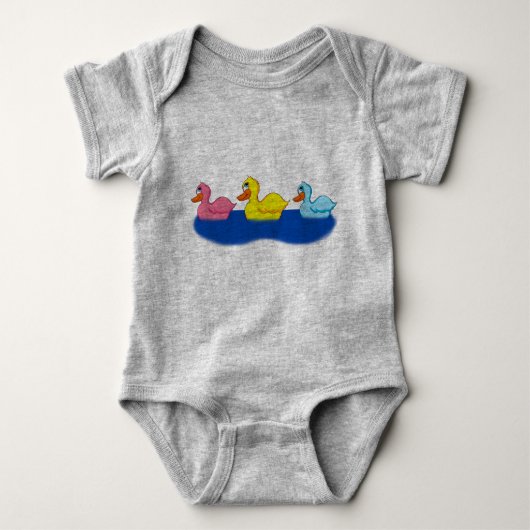 Three Ducks Baby Bodysuit (Voorkant)