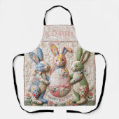 Three Easter Bunnies Quilted Look Schort (Voorkant)