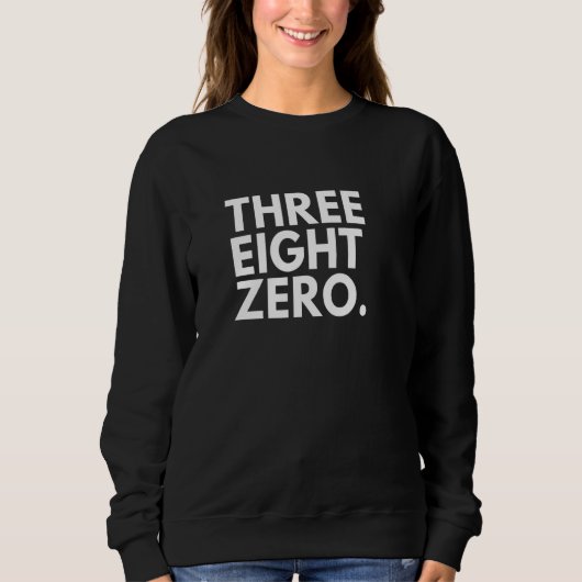 THREE EIGHT ZERO Netnummer 380 Columbus OH Ohio VS Trui (Voorkant)