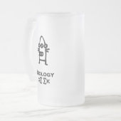 Three Eye Bot Biology Geek zwart Matglas Bierpul (Voorkant links)