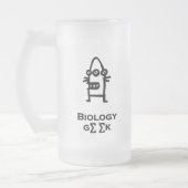 Three Eye Bot Biology Geek zwart Matglas Bierpul (Links)