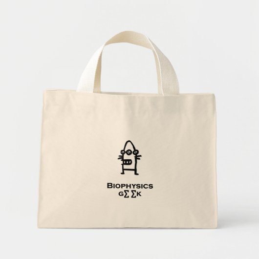 Three Eye Bot Biophysics Geek Mini Tote Bag (Voorkant)