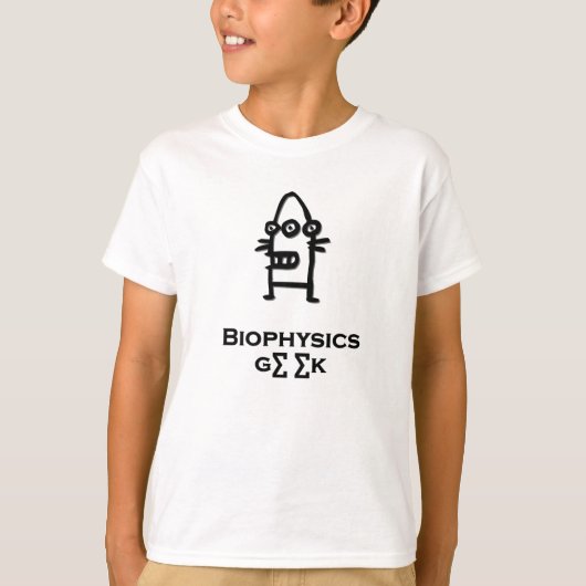 Three Eye Bot Biophysics Geek T-shirt (Voorkant)