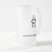 Three Eye Bot Cogito Ergo Sum zwart Matglas Bierpul (Voorkant rechts)
