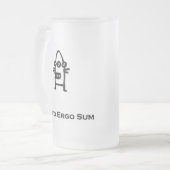 Three Eye Bot Cogito Ergo Sum zwart Matglas Bierpul (Voorkant links)