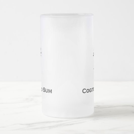 Three Eye Bot Cogito Ergo Sum zwart Matglas Bierpul (Center)