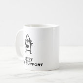 Three Eye Bot Let technische ondersteuning Koffiemok (Voorkant links)