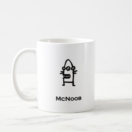 Three Eye Bot McNoob Koffiemok (Links)