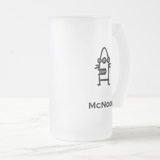 Three Eye Bot McNoob Matglas Bierpul (Voorkant rechts)