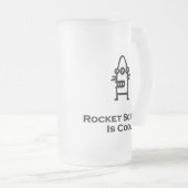 Three Eye Bot Rocket Science is cool Matglas Bierpul (Voorkant rechts)