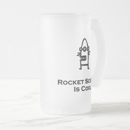 Three Eye Bot Rocket Science is cool Matglas Bierpul (Voorkant rechts)