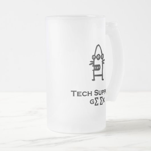 Three Eye Bot Tech Support Geek Matglas Bierpul (Voorkant rechts)