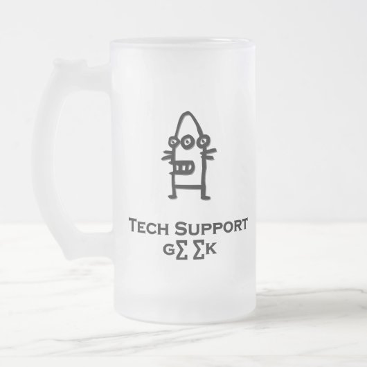 Three Eye Bot Tech Support Geek Matglas Bierpul (Links)