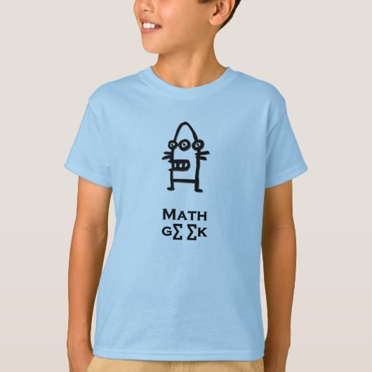 Three Eye Bot Wiskunde Geek T-shirt (Voorkant)